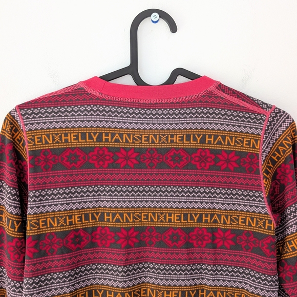 Helly Hansen Women's Holiday Patterned Long Sleeve Base Layer ~ Size Medium - Picture 7 of 9